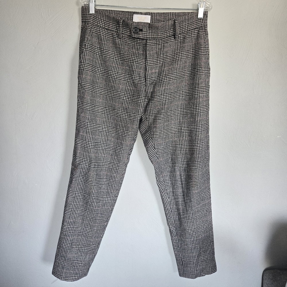 Aime Leon Dore• Mens Wool & Cashmere Black/White/Red Glen Plaid Pants. Sz L